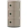 Image de Table de chevet dove grey 3 tiroirs Componibili - Kartell