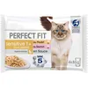 Image de 52x85g Perfect Fit Sensitive 1+ Chats StÃ©rilisÃ©s Poulet & Saumon En Sauce - Sachet Pour Chat