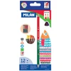 Image de Crayon de couleur bicolore triangulaire 12 pcs