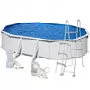 Image de Piscine acier Bora Bora ovale blanche 5,00 x 3,00 x 1,20 m - GrÃ©