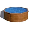 Image de Gre KITPR353W piscine hors sol Rond 10102 L Bleu, Bois