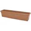 Image de Plastiken Jardiniere Rectangulaire Ã 80 X 20 Cm Avec Plateau - Terracotta