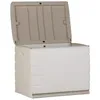 Image de PLASTIKEN Coffre cadenassable avec roulettes - 190 L - Fonctionnel et esthÃ©tique - Beige