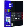 Image de Oxford Cahier Projectbook - Polypropylene - 4 Sections - 200 Pages - 23.5 X 30 Cm  - Petits Carreaux - Etudiant