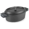 Image de Lacor Cocotte Ovale 31 Cm Noir - Fundicion