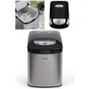 Image de Machine Ã  glaÃ§ons INOX 10kg RÃ©servoir 1.7L 150W - Bac amovible - Nettoyage automatique Cycle Voyant de niveau d'eau faible