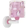 Image de Applique Murale Enfant - Dalber - Unicorns - Motif Licornes - L 20 Cm - H 24 Cm - Rose
