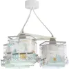 Image de Dalber - Lampe Ã  suspension enfant 3 lumiÃ¨res - The Night Train - Motif train, L 39 cm, H 20 cm, Blanc