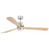 Image de Faro Lantau-G Ventilateur De Plafond Ã Del En Nickel Mat Et Pin Avec Moteur Ã Courant Continu