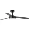 Image de Faro Barth Ventilateur De Plafond Noir Ã 3 Pales Avec LumiÃ¨re Led