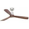 Image de Faro Lantau Grand Ventilateur De Plafond En Nickel Mat Avec Moteur Ã Courant Continu, 6 Vitesses