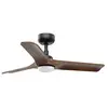 Image de Faro Heywood Petit Ventilateur De Plafond Dc Ã Led Blanc Et Bois Clair, 6 Vitesses