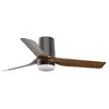 Image de Faro Mini Punt Tub Petit Led Noir, Bois FoncÃ© Dc Ventilateur De Plafond 6 Vitesses