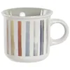Image de Tasse Blanche Et Grise En GrÃ¨s Motif RayÃ©e
