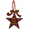 Image de DÃ©coration de sapin Ã  suspendre Ã©toile de noÃ«l en bois