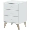 Image de Chevet "Sweet" - 3 tiroirs - 56 x 40 x 33.5 cm - Blanc