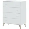 Image de Commode "Sweet" - 4 tiroirs - 95 x 77.5 x 40 cm - Blanc