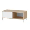 Image de Table basse AMAYA 2 Niches L100cm - Blanc / Bois