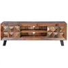 Image de Meuble TV en bois recyclÃ© multicolore