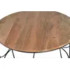 Image de Table basse en manguier et dÃ©tails en mÃ©tal