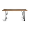 Image de Table Ã  manger en bois d'acacia naturel et pieds en mÃ©tal 10 places