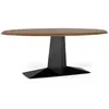 Image de Table Ã  manger bois d'acacia naturel et fer noir 200cm