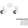 Image de Applique Pour 2 Ampoules Gu10 Blanc Argent?