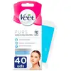 Image de Veet Bandes de Cire Pure Visage Peaux Sensibles 40 U