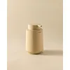 Image de COSMIC SAONA Distributeur de Savon pour Salle de Bain FabriquÃ© en RÃ©sine. Distributeur de Comptoir pour Salle de Bain et Cuisine au Toucher Doux. Accessoire Rechargeable de 350 ml en Couleur Sable