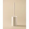 Image de COSMIC Architect Sp Brosse de Toilette de Design Circulaire et ÃlÃ©gant FabriquÃ©e en MÃ©tal. Porte-brosse de Sol pour WC en Couleur Blanche Mate