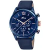 Image de Lotus Montre Homme Chrono Acier Cuir Bleu 18681/2