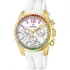 Image de Festina Boyfriend Montre Chronographe Femme Acier DorÃ© Silicone Blanc F20650/2