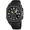 Image de Montre Lotus CarrÃ©e Chrono Caoutchouc Noir