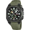 Image de Montre Lotus CarrÃ©e Chrono Caoutchouc Vert Kaki
