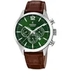 Image de Montre Homme Bracelet Cuir - Festina - Montre Festina Chrono Cadran Vert Cuir Marron