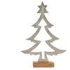 Image de sapin de noÃ«l silhouette 5 x 29 x 20,5 cm argentÃ© bois