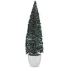 Image de sapin de noÃ«l grand 10 x 38 x 10 cm bleu dorÃ© plastique