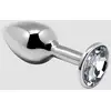 Image de Plug anal bijou mini métal L transparent