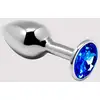 Image de Plug anal bijou mini métal L bleu