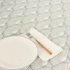 Image de Nappe Anti-Taches En Coton Bleu 300x100 Cm