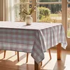 Image de Nappe Anti-Taches Vichy Rose Et Blanc 200x155 Cm