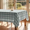 Image de Nappe Enduite Anti-Taches En Coton Vert 200x155 Cm