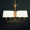 Image de Suspension En Tissu Ã 6 Lampes Paola De Couleur Or