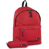 Image de Sac Ã Dos Lisse Pour LÃ©cole + Trousse. Polyester. RembourrÃ© Avec PoignÃ©e SupÃ©rieure Et Bretelles RÃ©glables. Poche Avant Et Fermeture Ãclair Double. Ãtudient. 25332