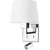 Image de Leds-C4 Bali - Applique Murale D'intÃ©rieur Ã 2 Ampoules Led Chrome Avec Lampe De Lecture, E27