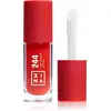 Image de 3INA The Color huile hydratante pour les lèvres couleur 244 - Rouge riche classique, transparent 4 ml