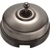 Image de DIMBLER - Interrupteur Va et Vient Porcelaine Noire Coque Nickel SatinÃ© RÃ©f. 60308793-FONTINI