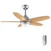 Image de Cecotec Ventilateur de plafond avec Energysilence Aero 495. 55 W, diamÃ¨tre 42 ?avec 5 lames rÃ©versibles, lumiÃ¨re LED, tÃ©lÃ©commande, minuterie jusqu'Ã  8h, 3 vitesses