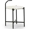 Image de VS Venta-stock Table auxilaire Table Basse Donde Yala avec Plateau en terrazo Blanc et Pieds mÃ©talliques en Noir Mat/DIAMÃTRE: 41 cm