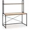 Image de Bureau Carmen noir, 1 Ã©tagÃ¨re, style industriel, 120 cm longueur
